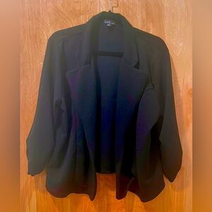Black Open Front Blazer